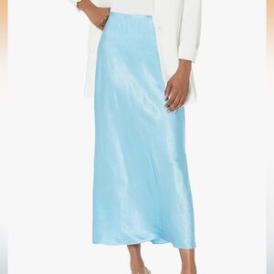 LIKE NEW Vince Side Slit Slip Skirt in Fountain Blue